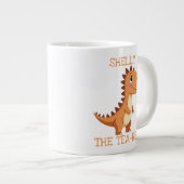 Tea-Rex Dinosaur Personalized Name Giant Tea Mug ジャンボコーヒーマグカップ (正面右)
