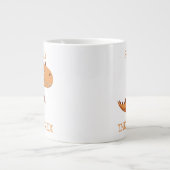 Tea-Rex Dinosaur Personalized Name Giant Tea Mug ジャンボコーヒーマグカップ (正面)