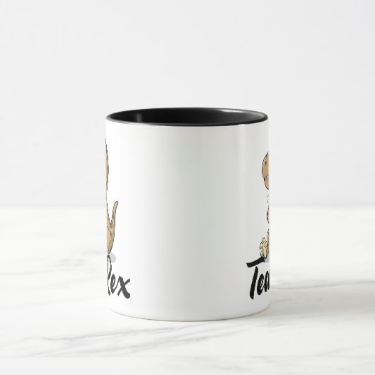 Tea Rex Funny Mug, Coffee lover, Tea lover マグカップ (中央)