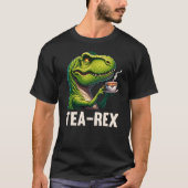 Tea Rex Funny T-Rex Dinosaur Tea Lover Gift Design Tシャツ (正面)
