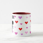 Tea-Rex mit Pixel Herzen マグカップ (中央)