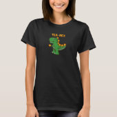 Tea Rex Rex Tyrannosaurus Rex Dinosaur Tea Drinker Tシャツ (正面)