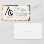 tea shop  Business card (editable) 名刺 (正面/裏面)