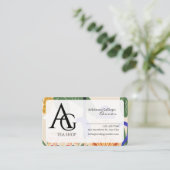 tea shop  Business card (editable) 名刺 (スタンド正面)