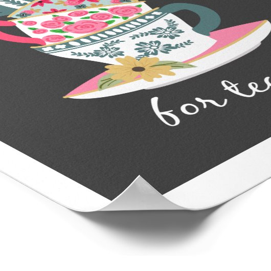 Tea Time Art Print by Origami Prints ポスター (角)