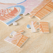 Tea-Time Black Cat Puzzle – Cozy Winter Gift Idea ジグソーパズル (側面)