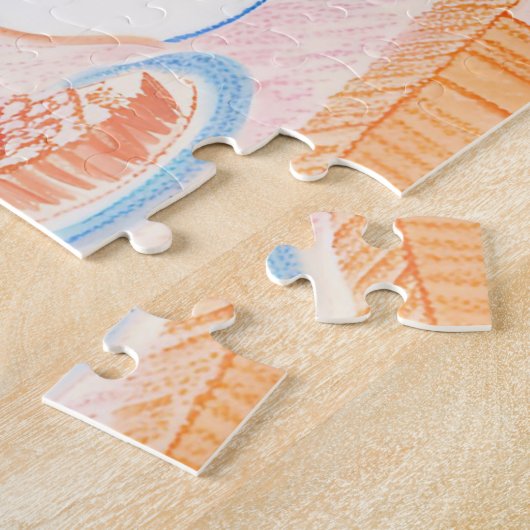 Tea-Time Black Cat Puzzle – Cozy Winter Gift Idea ジグソーパズル (側面)