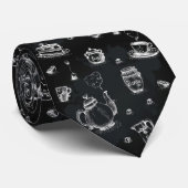 Tea Time Black•Double-Sided ネクタイ (ロール)