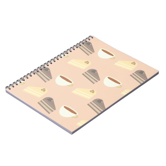Tea Time Cake Slices and Teacup Notebook ノートブック (左側)