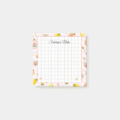 Tea Time Cozy Notes – Grid Lined Sticky Notes ポストイット (正面)