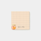 Tea Time Honey Pot Personalized Grid Sticky Notes ポストイット (正面)