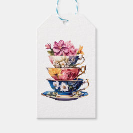 Tea Time in Bloom Bridal Shower Gift Tags ギフトタグ