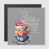 Tea Time in Bloom Bridal Shower Invite (正面/裏面)