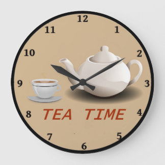 Tea Time Kitchen Clock ラージ壁時計