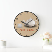 Tea Time Kitchen Clock ラージ壁時計 (ホーム)