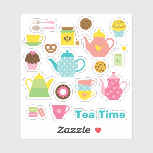 Tea Time Sticker Sheet シール (シート)