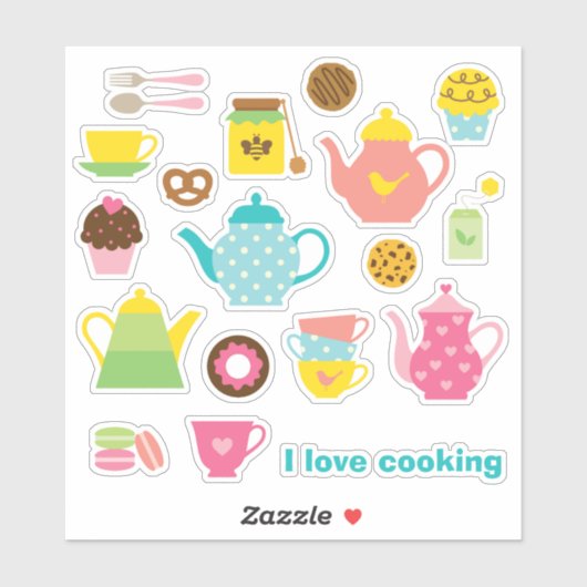 Tea Time Sticker Sheet シール (シート)