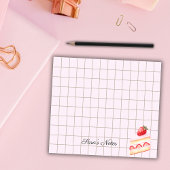 Tea Time Strawberry Cake – Personalized Grid Stick ポストイット