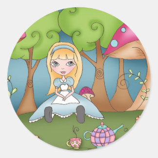 Tea Time with Alice - Stickers ラウンドシール