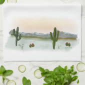 Tea Towel |Desert Sunset | Watercolor キッチンタオル (折り畳み)
