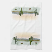 Tea Towel |Desert Sunset | Watercolor キッチンタオル (縦)