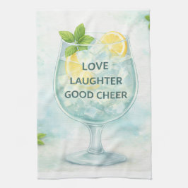 Tea Towel | Gin & Tonic Lemon Mint Kitchen Gift キッチンタオル