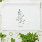 Tea Towel | Herbs Watercolor キッチンタオル (折り畳み)