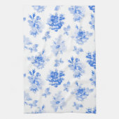 Tea Towel in delft blue roses キッチンタオル (縦)