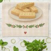 Tea Towel | Shortbread Time | Festive Kitchen Art キッチンタオル (折り畳み)