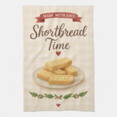 Tea Towel | Shortbread Time | Festive Kitchen Art キッチンタオル (縦)