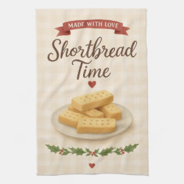 Tea Towel | Shortbread Time | Festive Kitchen Art キッチンタオル