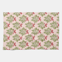 Tea towel with mistletoe design キッチンタオル