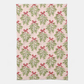 Tea towel with mistletoe design キッチンタオル (縦)