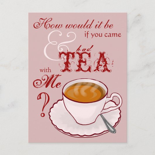 Tea with Meポストカード ポストカード (正面)