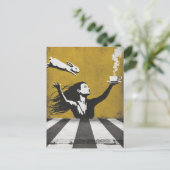 Tea With the Bunnyアーバン通りアートグラフィティ ポストカード (スタンド正面)