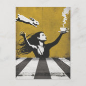 Tea With the Bunnyアーバン通りアートグラフィティ ポストカード (正面)