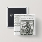 Teachの別名で黒いひげ大尉 缶バッジ (正面&裏面)