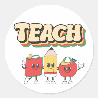 TEACH スティッカー ラウンドシール