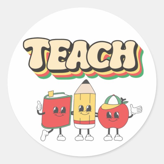 TEACH スティッカー ラウンドシール (正面)
