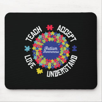 Teach Accept Love Understand Autism Support Autism マウスパッド