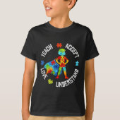 Teach Accept Love Understand Autism Support Autism Tシャツ (正面)