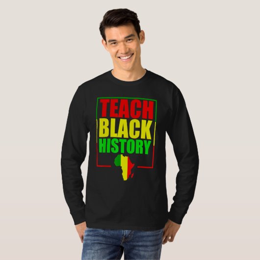 Teach Black History For Teachers - Black History M Tシャツ (正面フル)