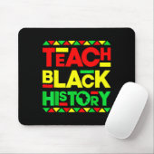 Teach Black History Melanin Afro African Pride Tea マウスパッド (マウス)