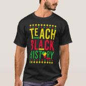 Teach Black History Month Afro African Pride Boys  Tシャツ (正面)
