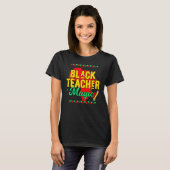 Teach Black History Month Kids Black Teacher Afric Tシャツ (正面フル)