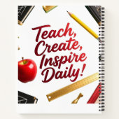 Teach, Create, Inspire Daily ノートブック (裏面)