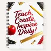 Teach, Create, Inspire Daily ノートブック (正面)