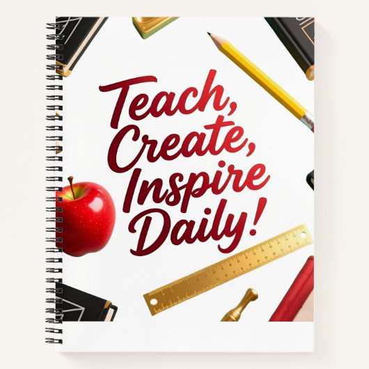 Teach, Create, Inspire Daily ノートブック (正面)