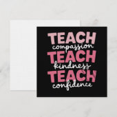 Teach Cute Teacher Life Education Inspirational  招待状 (正面/裏面)