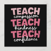 Teach Cute Teacher Life Education Inspirational  招待状 (正面)